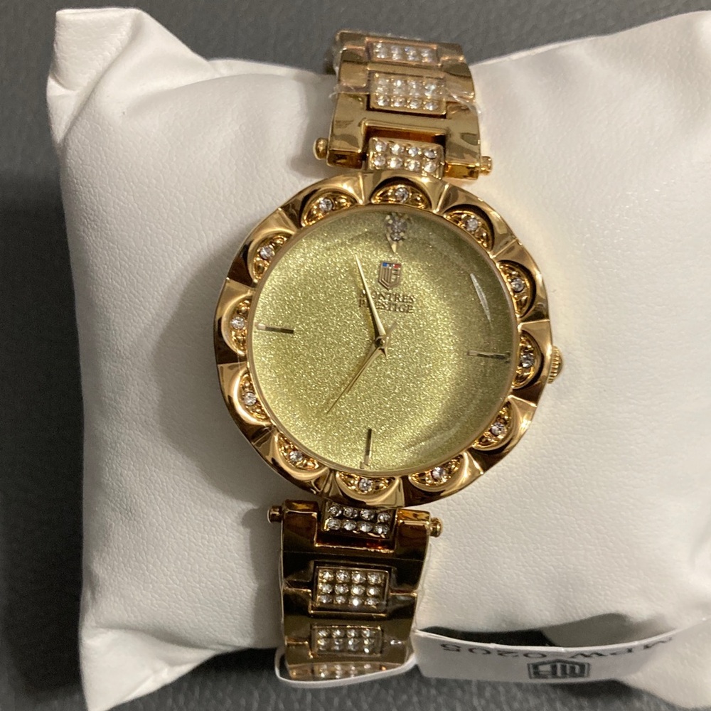 Montres Prestige X Invicta Gold toned with jeweled accents MPW 0205 33MM womens